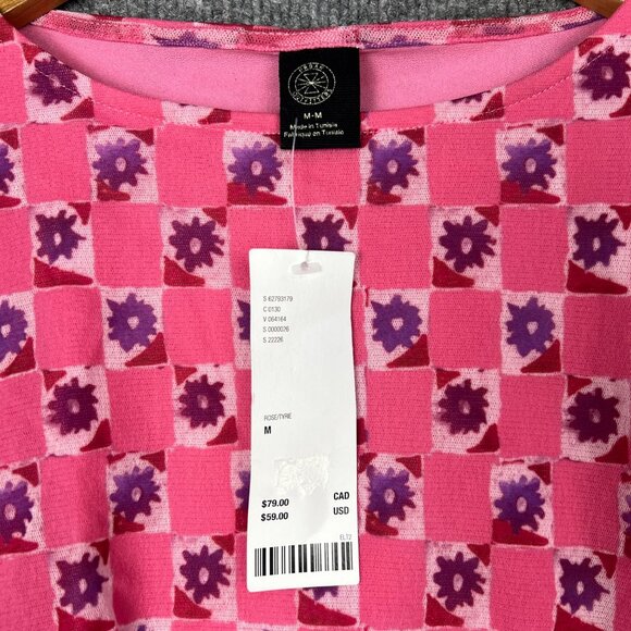 NEW Urban Outfitters UO Austin Mesh Dress Floral Pink Size M - Picture 5 of 8